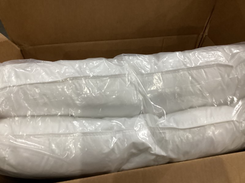 Condition photo showing Good Condition for envirosleep dream surrender medium support pillows - hypoallergenic polyester filled cotton shell pillow set, king size 2 pillow set for hotel or home use, by manchester mills king (pack of 2) medium support
