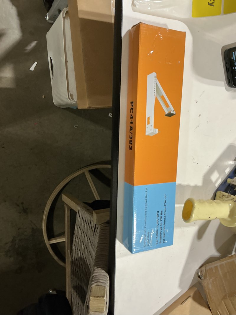 Condition photo showing Good Condition for window air conditioner support bracket, universal ac unit window brackets light duty, up to 85 lbs. up to 85 lbs drill need