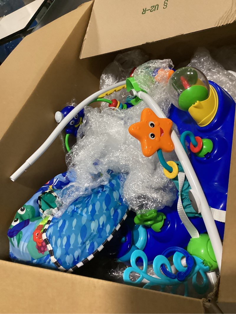 Condition photo showing As Is for baby einstein neptune's ocean discovery activity baby jumper activity center, ages 6 months +, max weight 25 lbs., unisex