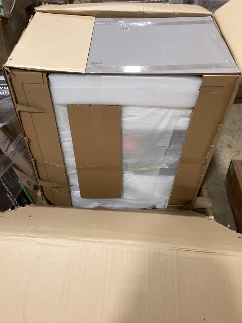 Condition photo showing New/Like New for allen + roth roveland 36-in white undermount single sink bathroom vanity with natural carrara marble top