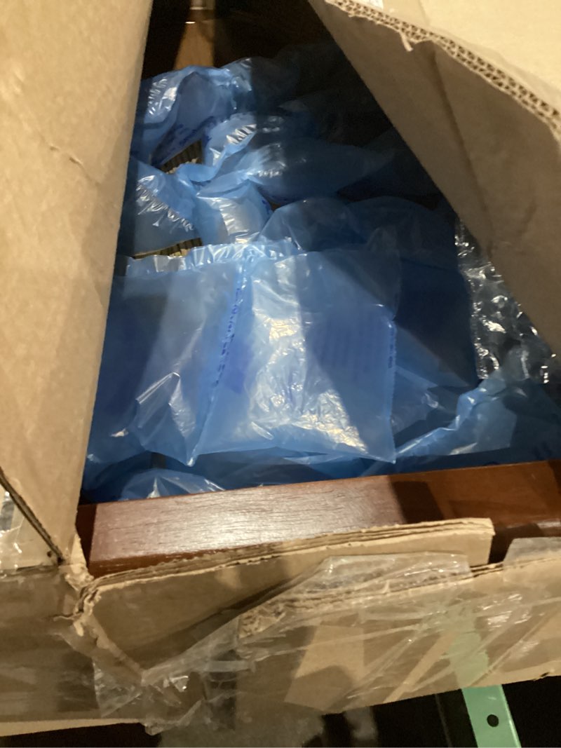 Condition photo showing As Is for Shoe Bench Storage Rubberwood, Entryway Bench with 3-Tiers Height Adjustable, Shoe Rack Front Door Entrance Organizer for Hallway Living Room, Mudrooms, Walnut,39.4" Walnut 39.4"