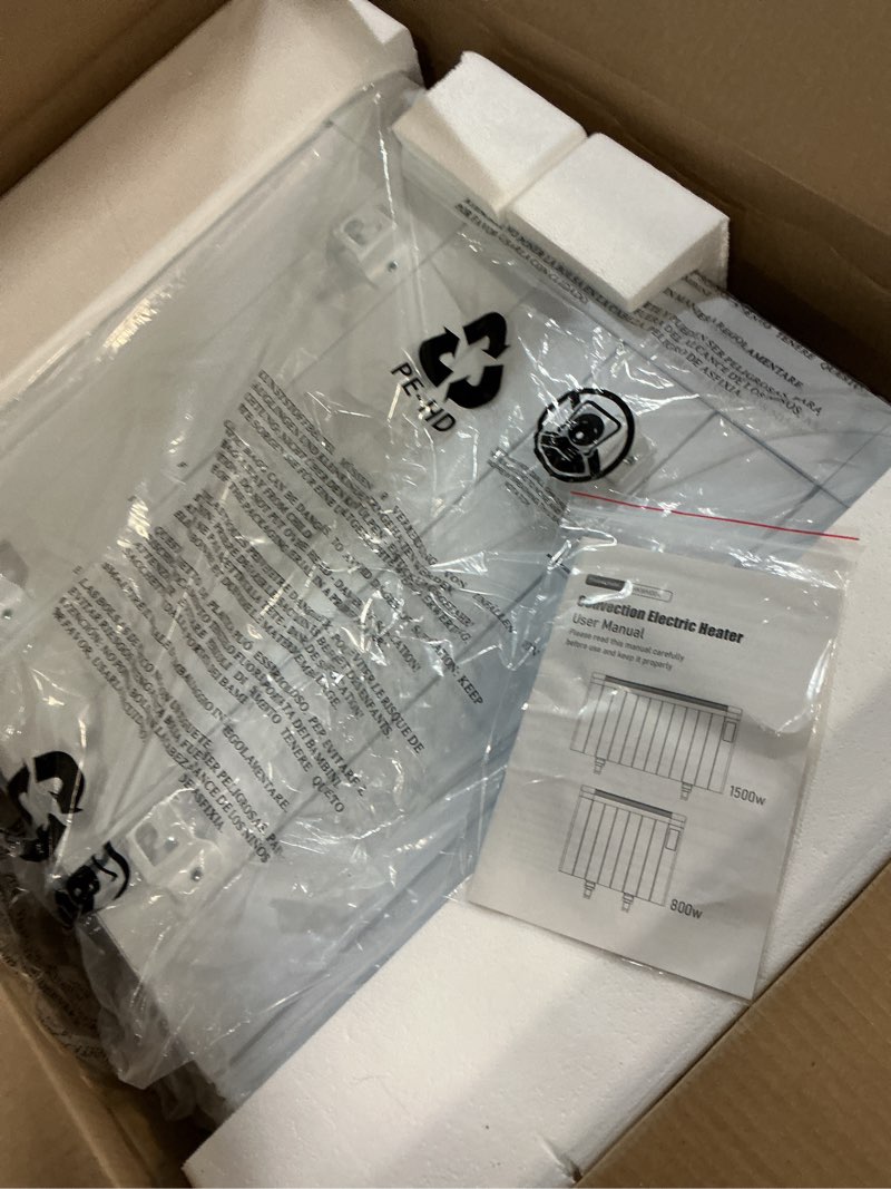 Condition photo showing New/Like New for Fierscial 800W Plug-in Convection Electric Panel Wall Heaters for Indoor Use, Quiet Fan-Less Design,