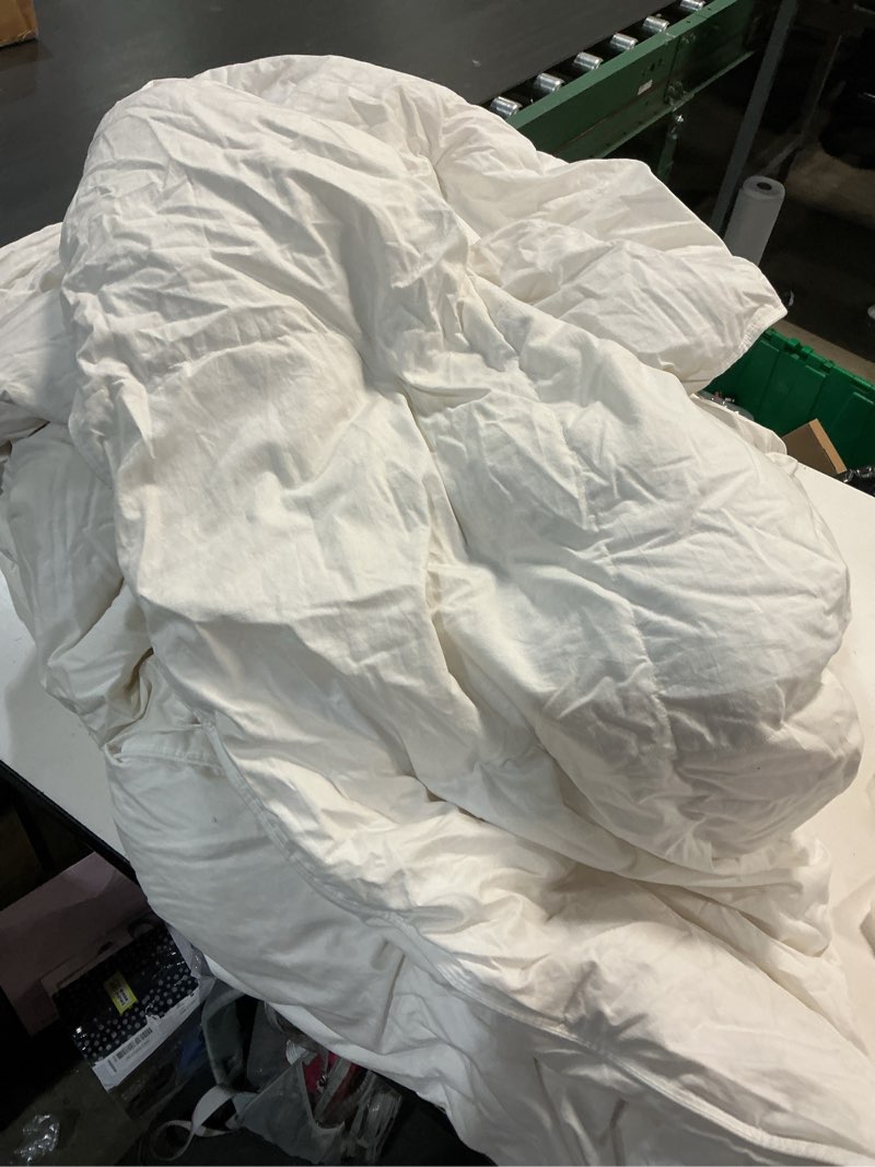Condition photo showing As Is for quince premium duck down insert king white