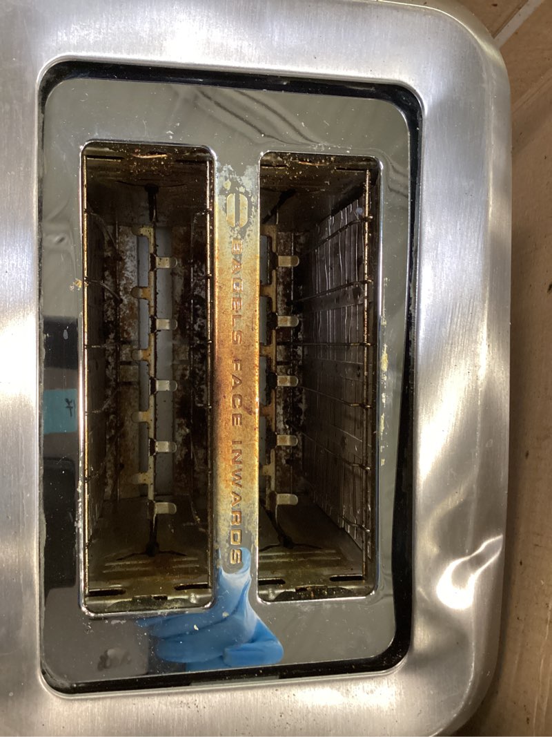 Condition photo showing As Is for Breville BTA720XL Bit More Toaster, 2 Slice, Brushed Stainless Steel