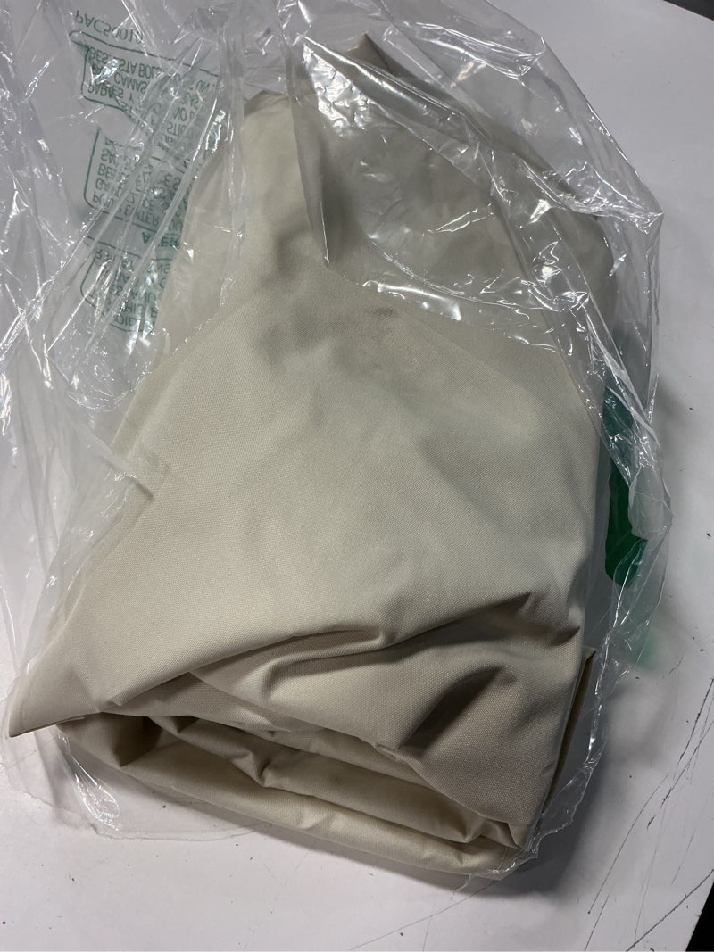 Condition photo showing Good Condition for outdoor swing canopy replacement top cover, universal patio swing covers 3 seater, waterproof replacement canopy outdoor furniture cover for garden patio porch hammock (beige, 75.2"l x 47"w x 7-9"h) beige large