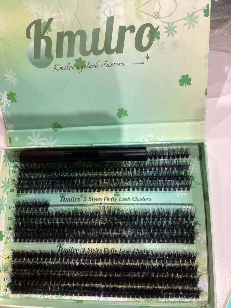 Condition photo showing Good Condition for kmilro lash clusters kit 14-20mm volume cluster eyelash extensions thick eyelash clusters 480pcs waterproof wispy individual lashes kit with bond and seal lash tweezers (150d+180d+200d) new 12 lash clusters kit 150d+180d+200d