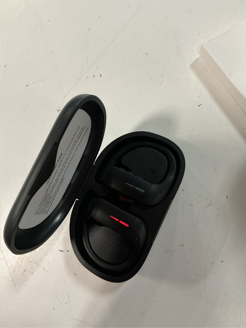 Condition photo showing Good Condition for sport wireless earbuds bluetooth 5.3, headphones built-in mic in ear sports headset with earhooks charging case for sports ,running, gym, exercise