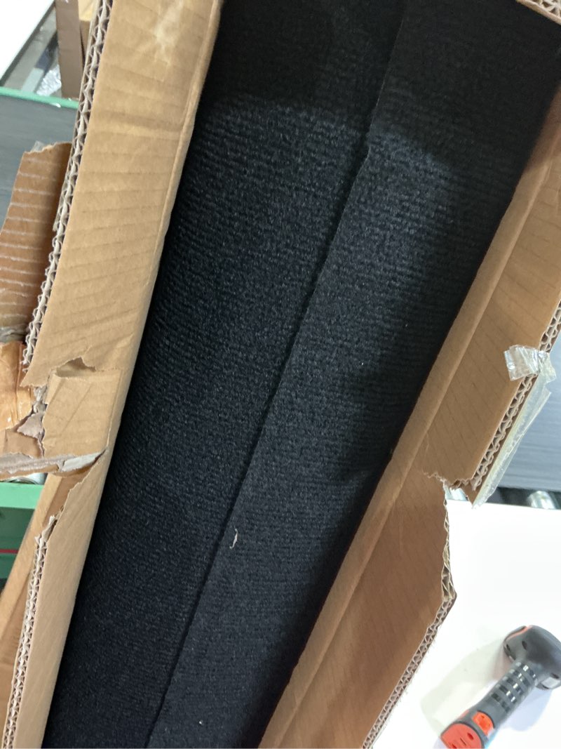 Condition photo showing Good Condition for marine carpet, 5 ft x 15 ft black indoor/outdoor rug 0.2" thick tpe backed non-slip boat carpet roll for home, patio, porch, deck black 5 ft x 15 ft