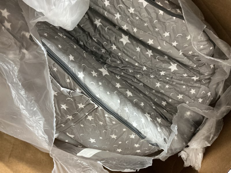 Condition photo showing As Is for BYBYME Portable Toddler Travel Bed - Waterproof Foldable Floor Crib with Washable Fitted Sheet - Ideal Folding Toddler Cots for Sleeping and Sleepovers (Dark Grey)