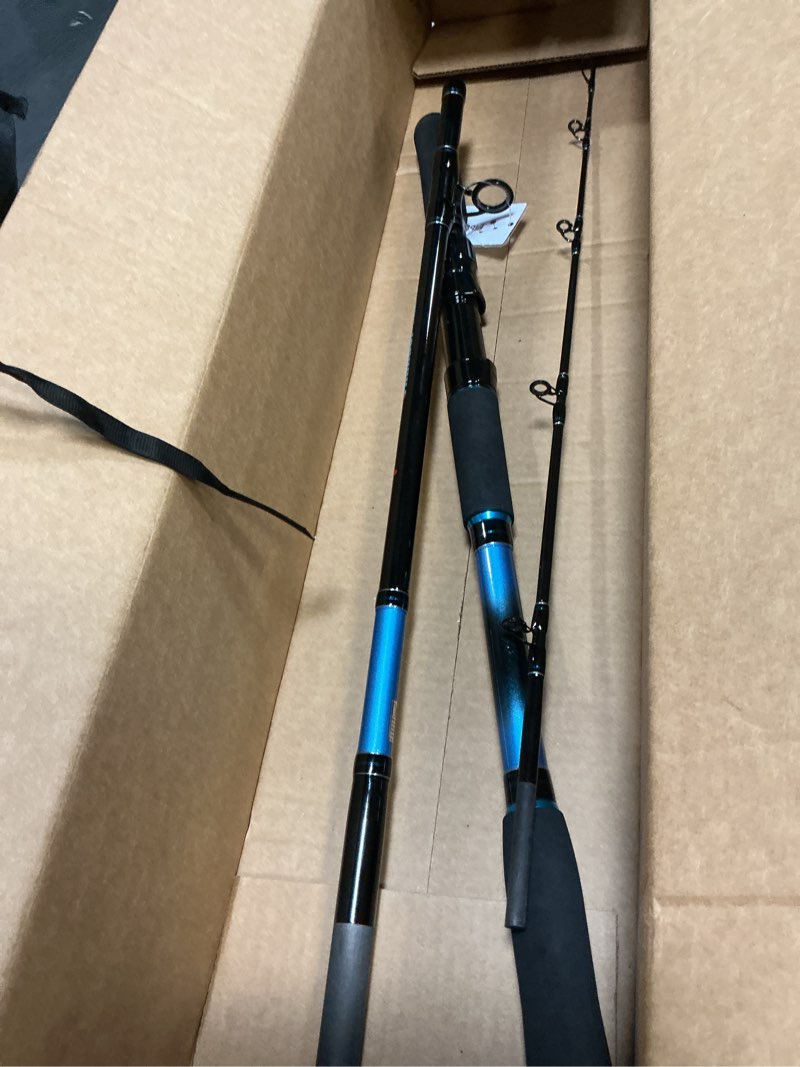Condition photo showing Good Condition for Fiblink 4-Piece 7-Feet Carbon Fiber Boat Fishing Rod Spinning Travel Portable Rod Tournament Fishing Pole for Fresh & Saltwater Blue Mh(15-30lbs) - 4pc