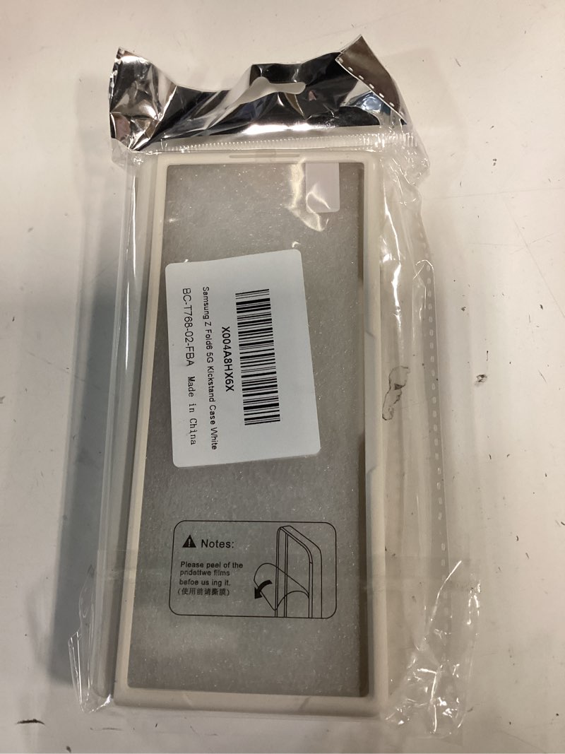 Condition photo showing New/Like New for Fingic for Samsung Z Fold 6 Case[with S Pen( not the original Galaxy Z Fold 6 stylus )&with 9H Screen Protector & S Pen Slot]with Hidden Stand Heavy Duty Luxury Slim Protective Phone Case, Cream White Samsung Galaxy Z Fold6 Cream White