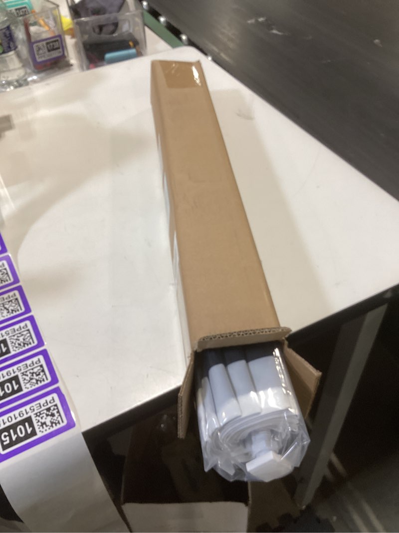 Condition photo showing New/Like New for lazblinds no tools no drill cordless roman shades for windows, blackout thermal insulated uv blocking window blinds, room darkening fabric blinds for indoor windows, 22'' w x 64'' h, white-black white-black (blackout) 22" w x 64" h