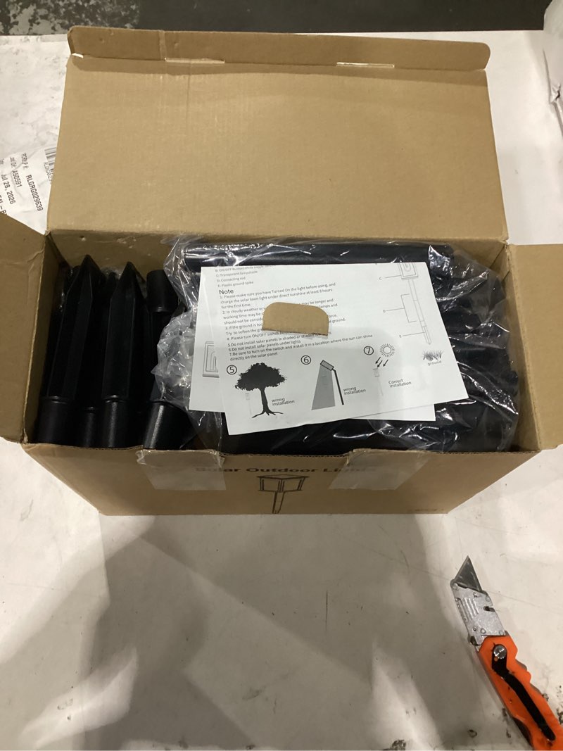 Condition photo showing Good Condition for solar pathway lights outdoor waterproof – 8 pack bright solar powered garden lights with auto on/off, ip65 led landscape lighting for walkway patio lawn yard decor