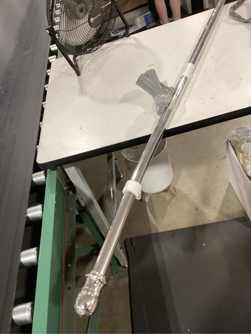 Condition photo showing As Is for as is no flagamerican flag and pole kit set: includes a 3x5 ft embroidered us flag made in usa, 6 ft aluminum tangle free spinning flag pole with carabiners, and flagpole holder wall mount bracket (silver)