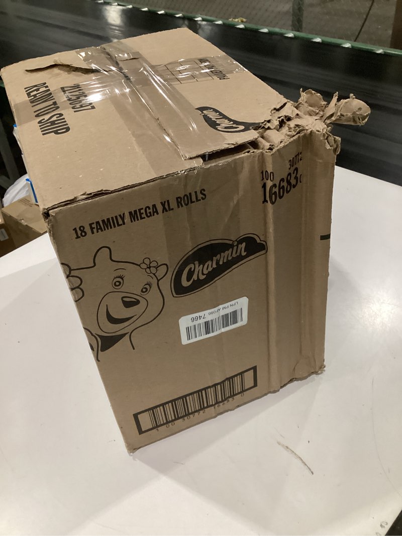 Condition photo showing Good Condition for charmin bathroom tissue, 18 family mega xl rolls