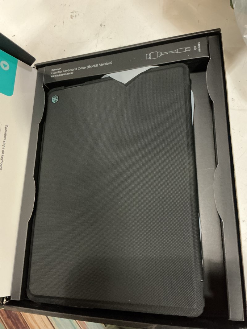 Condition photo showing Good Condition for nillkin for samsung galaxy tab s10 plus/s9 plus case with keyboard, multi-touch trackpad, detachable backlit keyboard case with slide camera cover and pencil holder for samsung tablet s9+/s10+ 12.4" for sam s9 plus