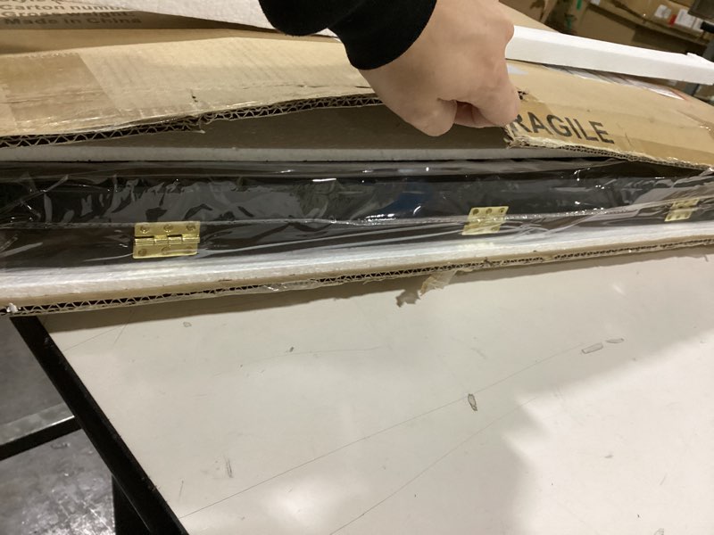 Condition photo showing As Is for Graded Sports Card Display Case Lockable,Trading Card Collector Wall Display Holder for Baseball Basketball Football Hockey Cards, UV Protection Acrylic(Black) 36 Card - Black - Horizontal