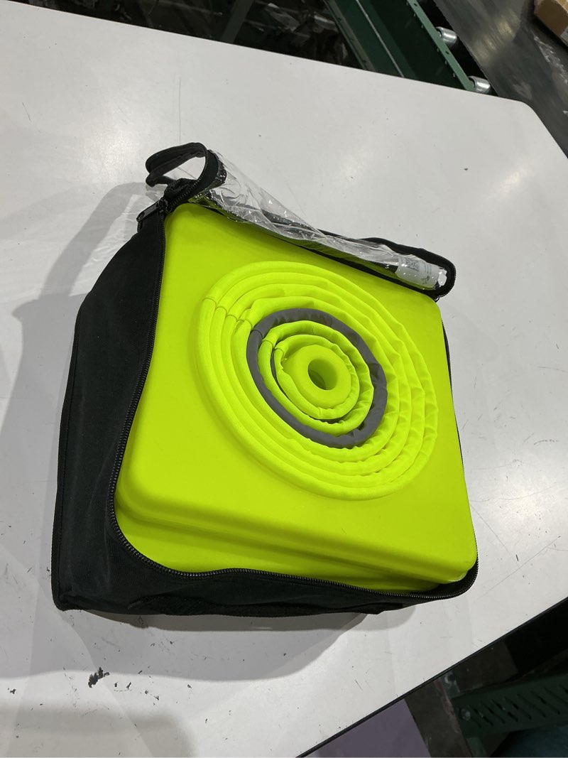 Condition photo showing Good Condition for battife [4 pack] 18 inch collapsible traffic cones, lime green safety cones, pop-up cones with reflective collar, for driving practice,road parking (green) 18inch lime green 4