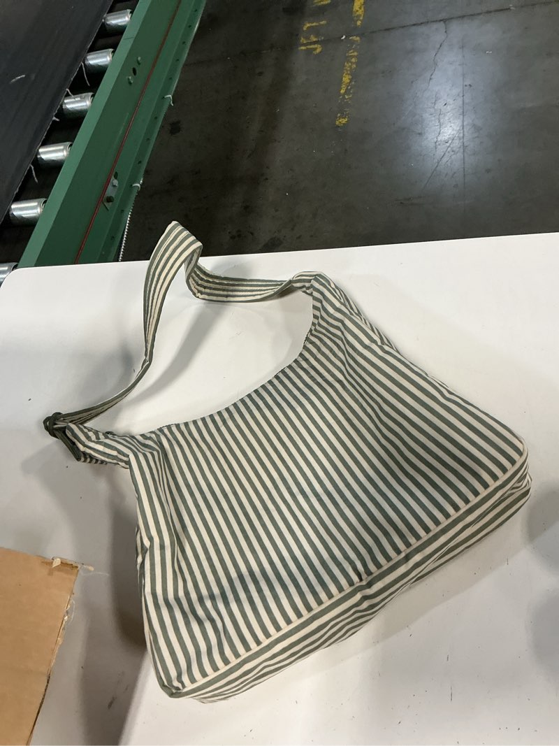 Condition photo showing Good Condition for nylon shoulder bag sage stripe