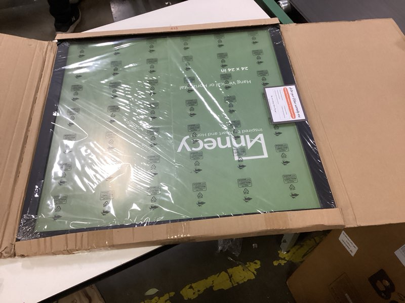 Condition photo showing New/Like New for Annecy 24x24 Picture Frame Black?1 Pack?, 24 x 24 Picture Frame for Wall Decoration, Classic Black Minimalist Style Suitable for Decorating Houses, Offices, Hotels 24x24 Black