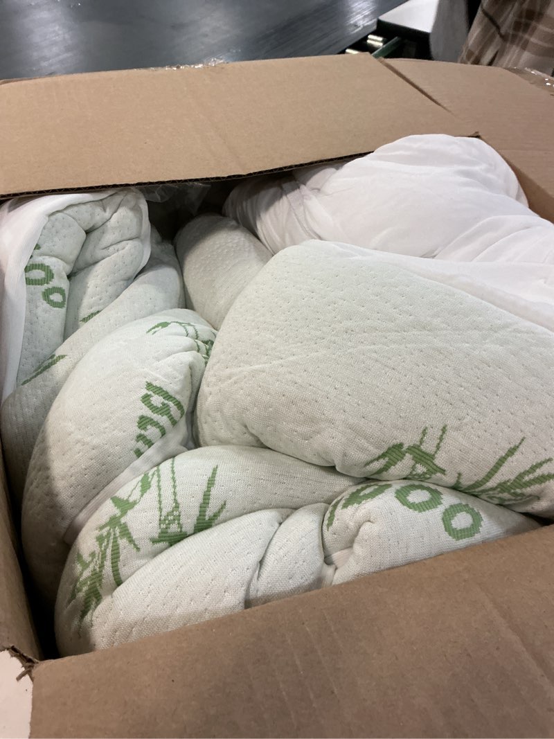 Condition photo showing As Is for Ultra Soft Queen Size Mattress Topper - Viscose Made from Bamboo Pillow Top Mattress Pad for Back Pain Relief - Naturally Cooling for Hot Sleepers, Green Green Queen