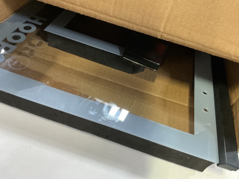 Condition photo showing As Is for Franklin Sports Over The Door Indoor LED Basketball Hoops-Steel Rim Mini Basket-Includes Ball and Pump-Light Up Backboard Blue - 17.75" x 12"