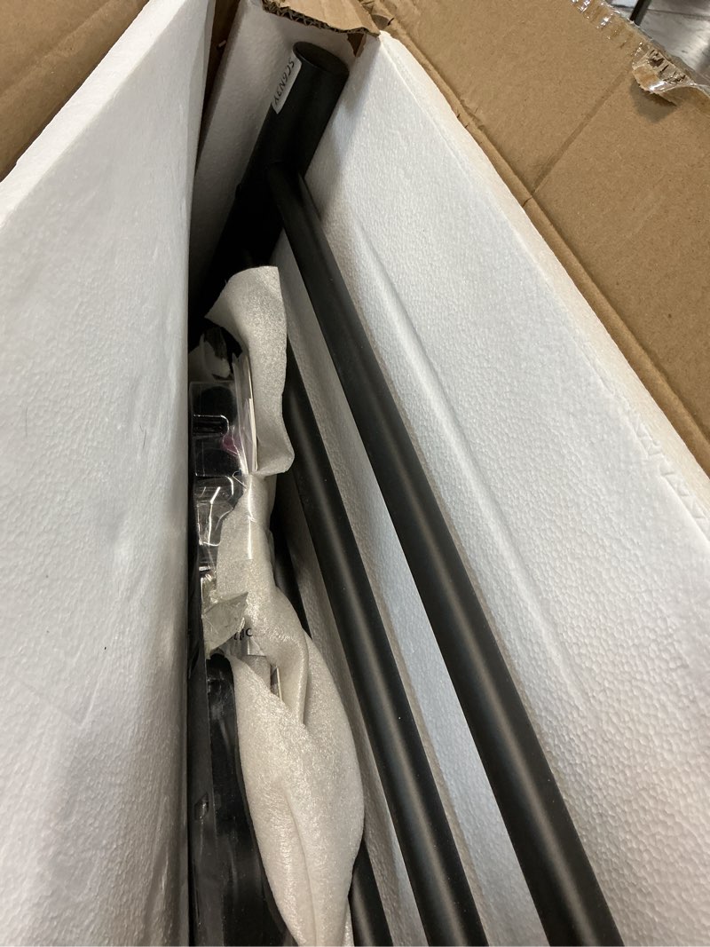 Condition photo showing As Is for poloma 45.3"(l) x 19.5"(w) wall mounted towel warmer, heated towel racks for bathroom, towel dryer h