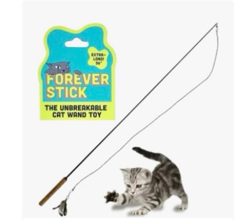 repounce Forever Stick - The Unbreakable Cat Teaser Wand, Extra Long Durable Interactive Toy for Ind