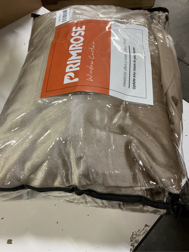 Condition photo showing New/Like New for taupe velvet pinch pleated curtains: 96 inches long 2 panels set luxury living room darkening thermal insulated drape with hooks- elegant soundproof noise reducing back tab window curtain for bedroom pinch pleated | taupe 40"w x 96"l (pack of 2)