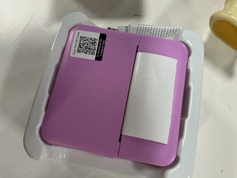 Condition photo showing Good Condition for wireless mini portable thermal printer label maker, paper included for android and ios phone, purple