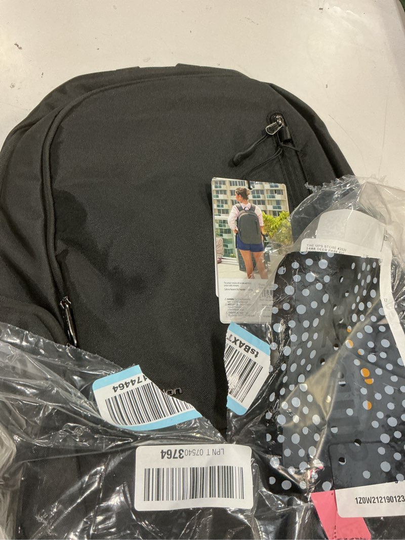 Condition photo showing New/Like New for travelon anti theft urban backpack black