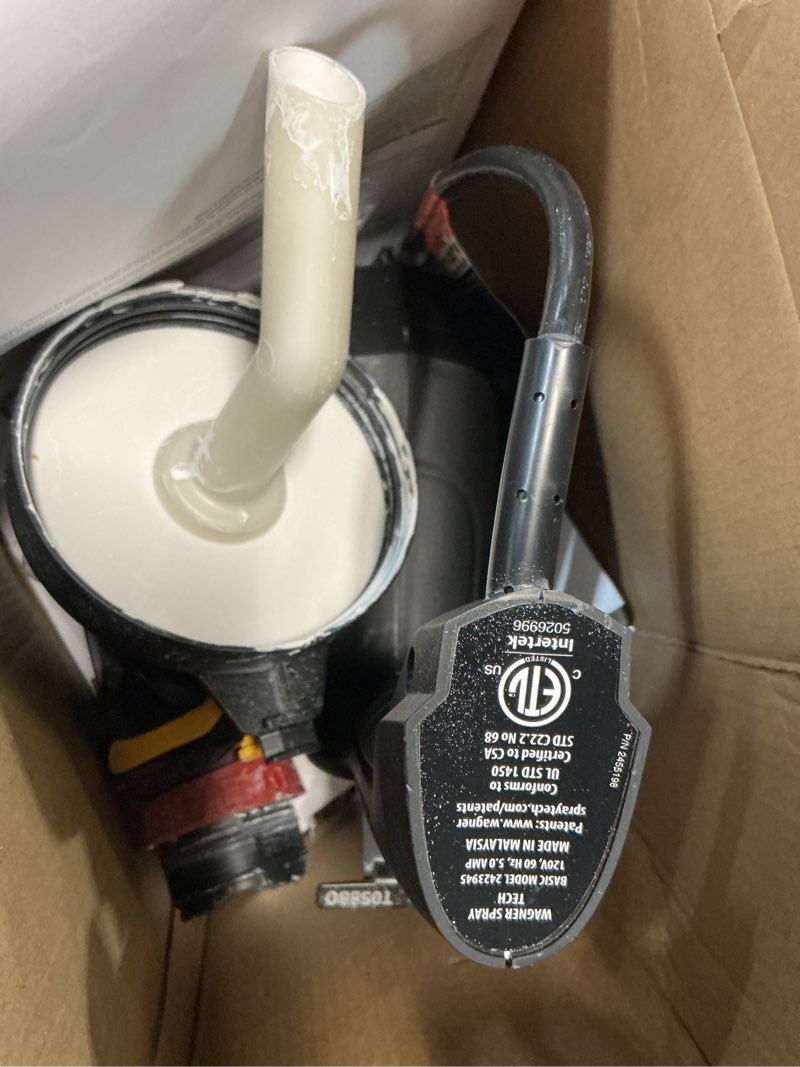 Condition photo showing As Is for wagner flexio 2500 electric handheld hvlp paint sprayer (compatible with stains)