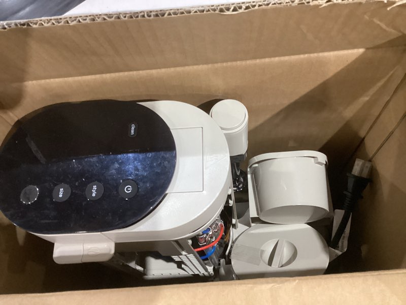 Condition photo showing As Is for Ninja Pods & Grounds Single-Serve Coffee Maker, K-Cup Pod Compatible, Brews Grounds, Compact Design, 56-oz. Reservoir, 6-oz. Cup to 24-oz. Travel Mug Brew Sizes, Iced Coffee Maker, Stone, PB041ST