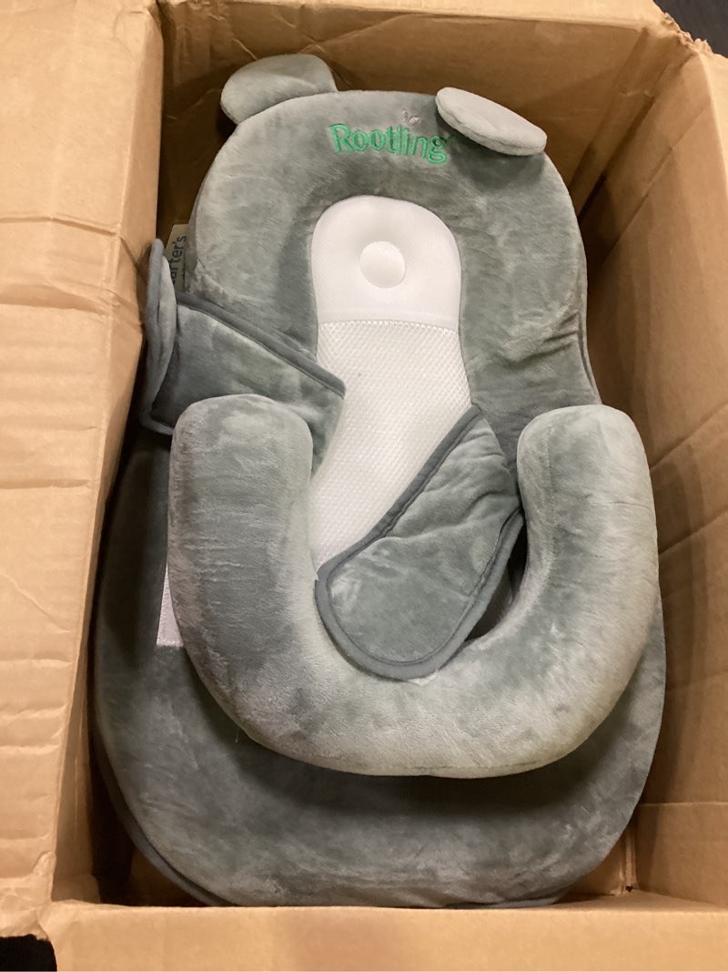 Condition photo showing Good Condition for baby feeding pillow, anti overflow feeding pillow for reducing spit-up, safety nursing pillow, baby lounger reflux wedge breastfeeding, removable top and bottom grey