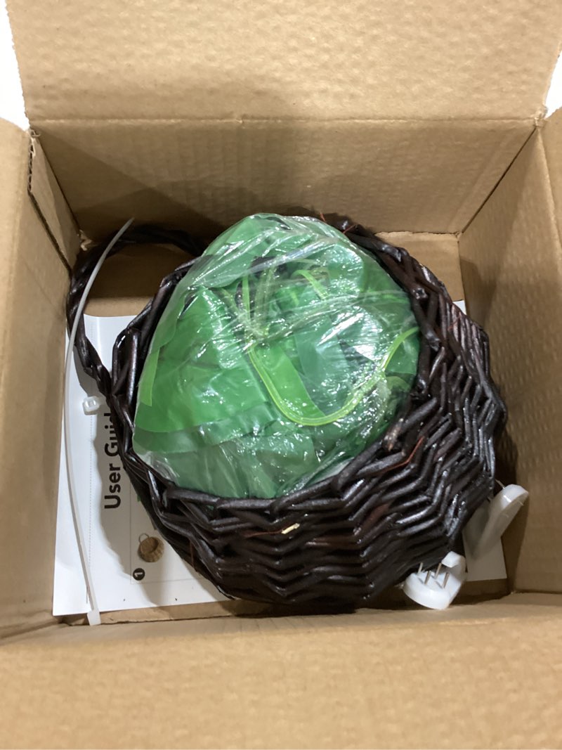Condition photo showing Good Condition for anzome artificial hanging plants with woven wicker basket, 3.5ft faux ivy vine for wall decor, renter-friendly no-drill greenery for living room bedroom, hooks included (minimal odor & easy fluff) dark brown+chain ivy