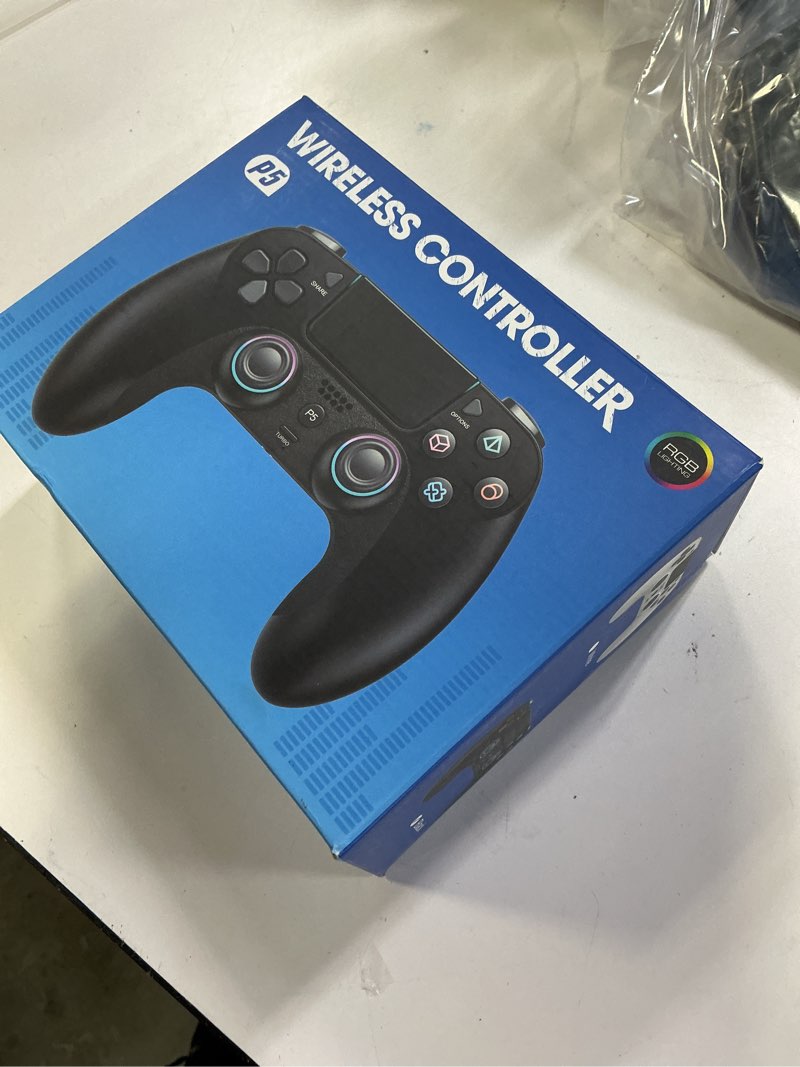 Condition photo showing New/Like New for guoc led wireless controller for ps5 with hall effect joystick and trigger,4 macron boutton extended grip controller compatible with ps5 pro/slim, dual vibration, remap/turbo function black