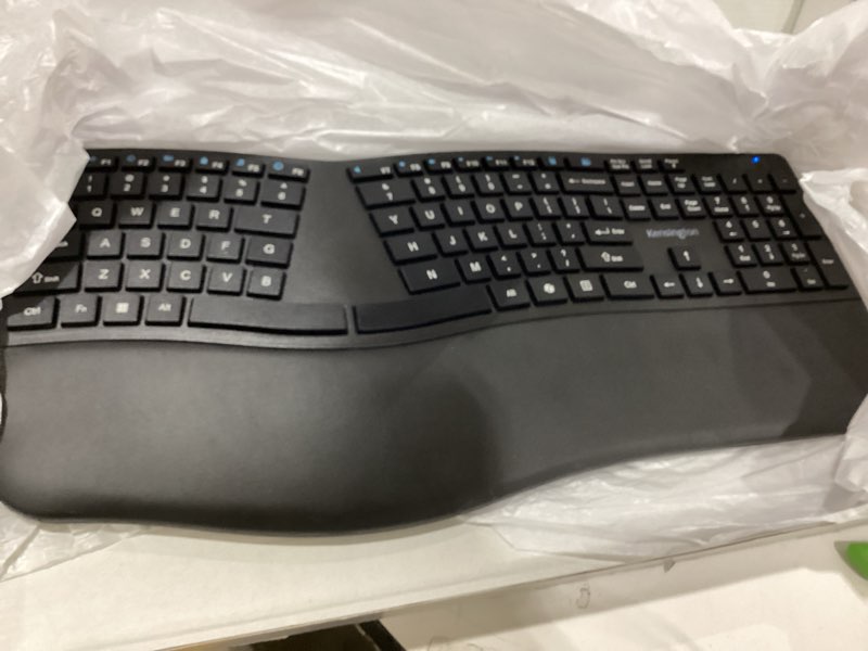 Condition photo showing As Is for Kensington Pro Fit Ergo KB680 EQ Wireless Keyboard, Bluetooth & 2.4GHz Connection, Rechargeable, Ergonomic Design, Split-Keyboard (K72485NA)