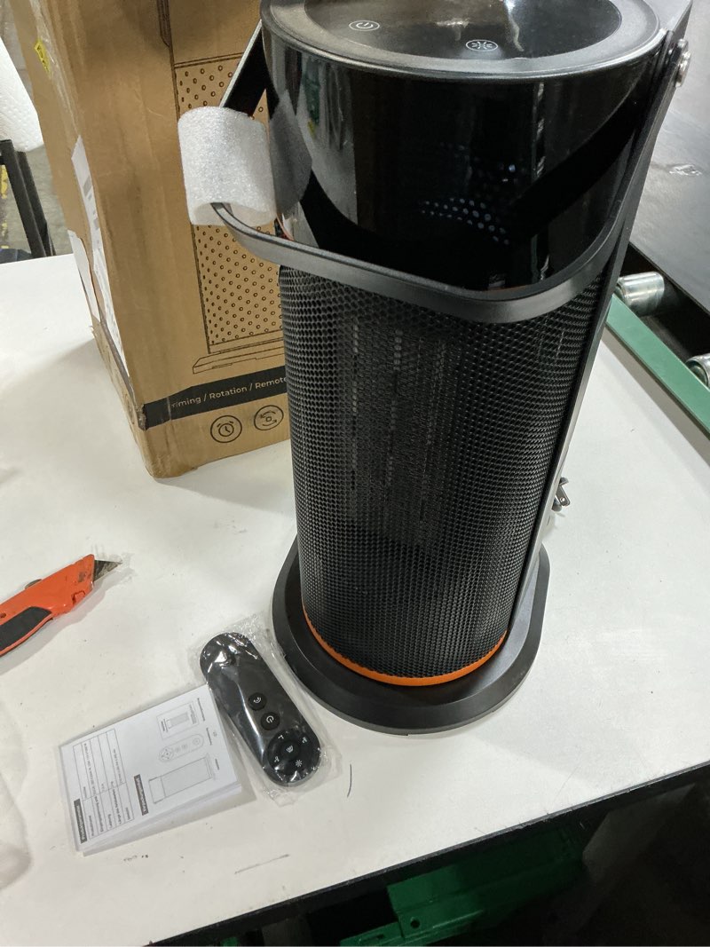 Condition photo showing New/Like New for Space Heater - 1500W Portable Space Heaters for Indoor Use, PTC Ceramic Electric Heater with Remote, 4 Modes, 9H Timer, Low Noise, 70°Oscillation, Overheat & Tip-Over Protection for Office Home Black