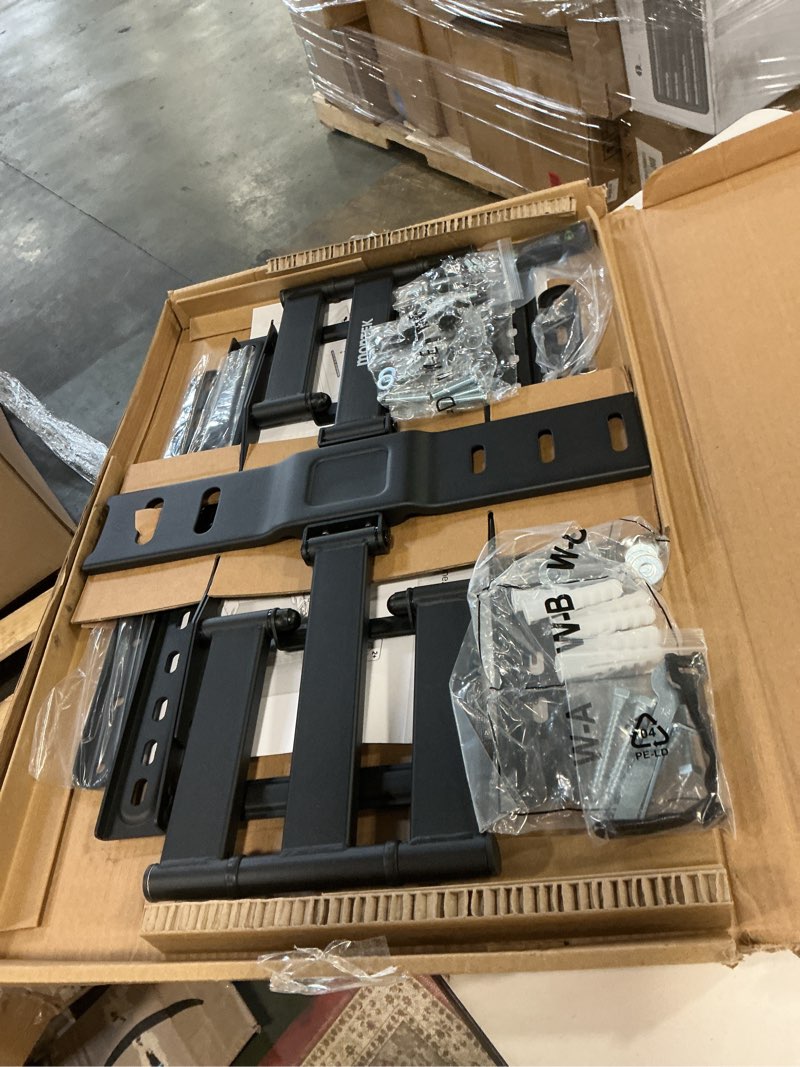 Condition photo showing New/Like New for monTEK 1.1" Ultra Slim TV Wall Mount for 37-75 Inch TVs, 132lbs Heavy Duty, 4X Weight Tested, Full Motion Articulating Bracket, Max VESA 400x400mm, Fits 16/18" Studs