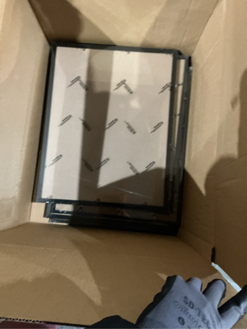 Condition photo showing Good Condition for 15x22 picture frame for poster photo picture, horizontal and vertical formats for wall hanging, 15 x 22 wall gallery poster photo frame for 15 by 22 photos posters, black black 15x22 inch