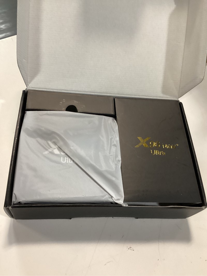 Condition photo showing Good Condition for 4gb 64gb x96 max plus ultra box android 11 amlogic s905x4 2.4g/5ghz dual wifi 100m bt4.0 usb3.0 support av1 h.265 4k hdr