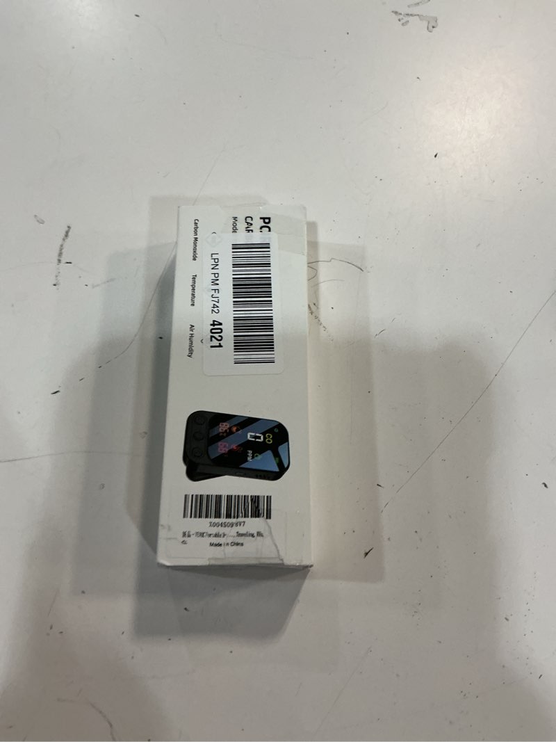 Condition photo showing New/Like New for 3-in-1 Portable Carbon Monoxide Detector for Travel, Home, Camping, RVs, Mini Size, Type-C Fast Charging, Lanyard & Stand Included, Monitors CO, Temperature & Humidity.