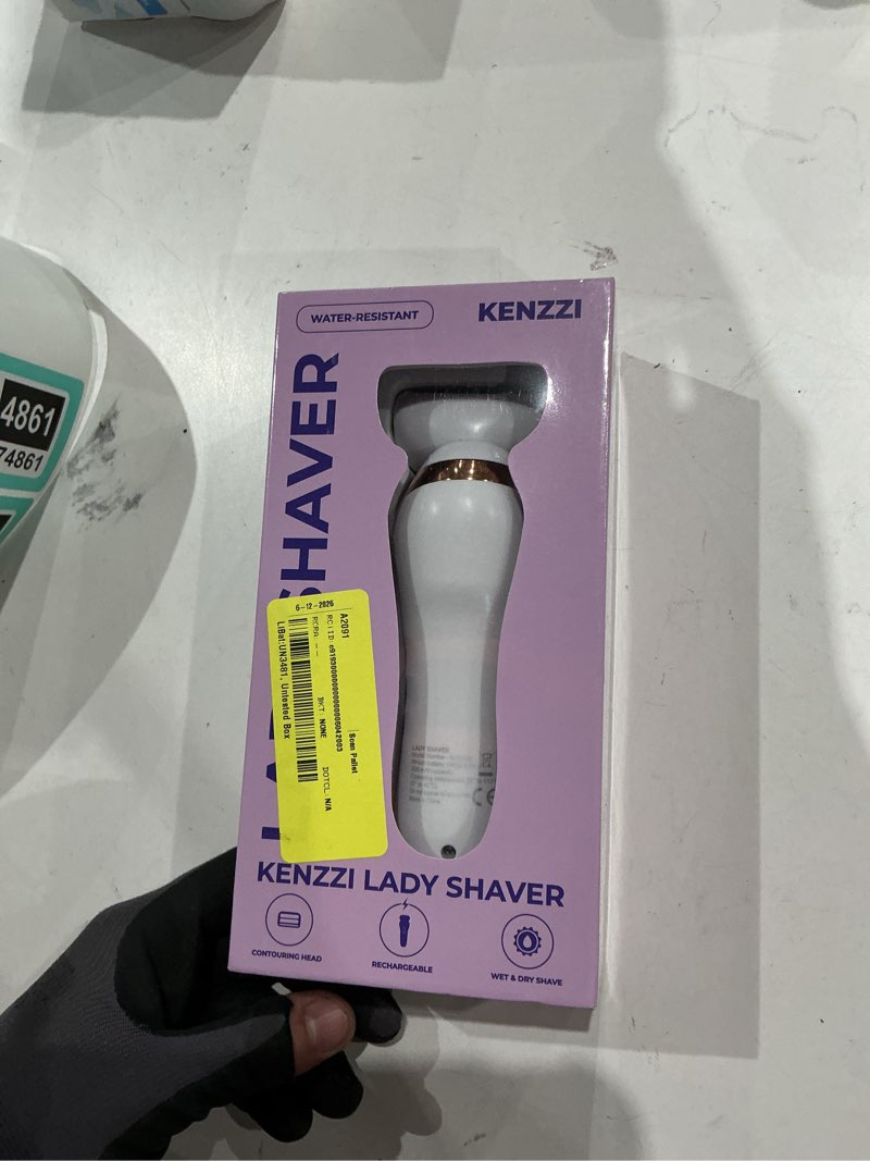 Condition photo showing As Is for kenzzi lady shaver rechargeable electric shaver for women, wet & dry use, water-resistant, contouring head