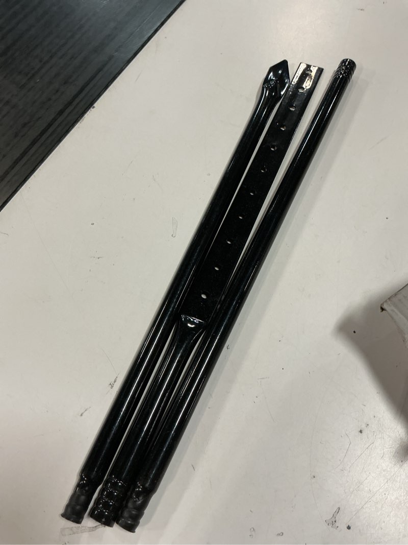 Condition photo showing As Is for heavy duty metal thick stake for yard signs, 51 inches long metal posts with hardware