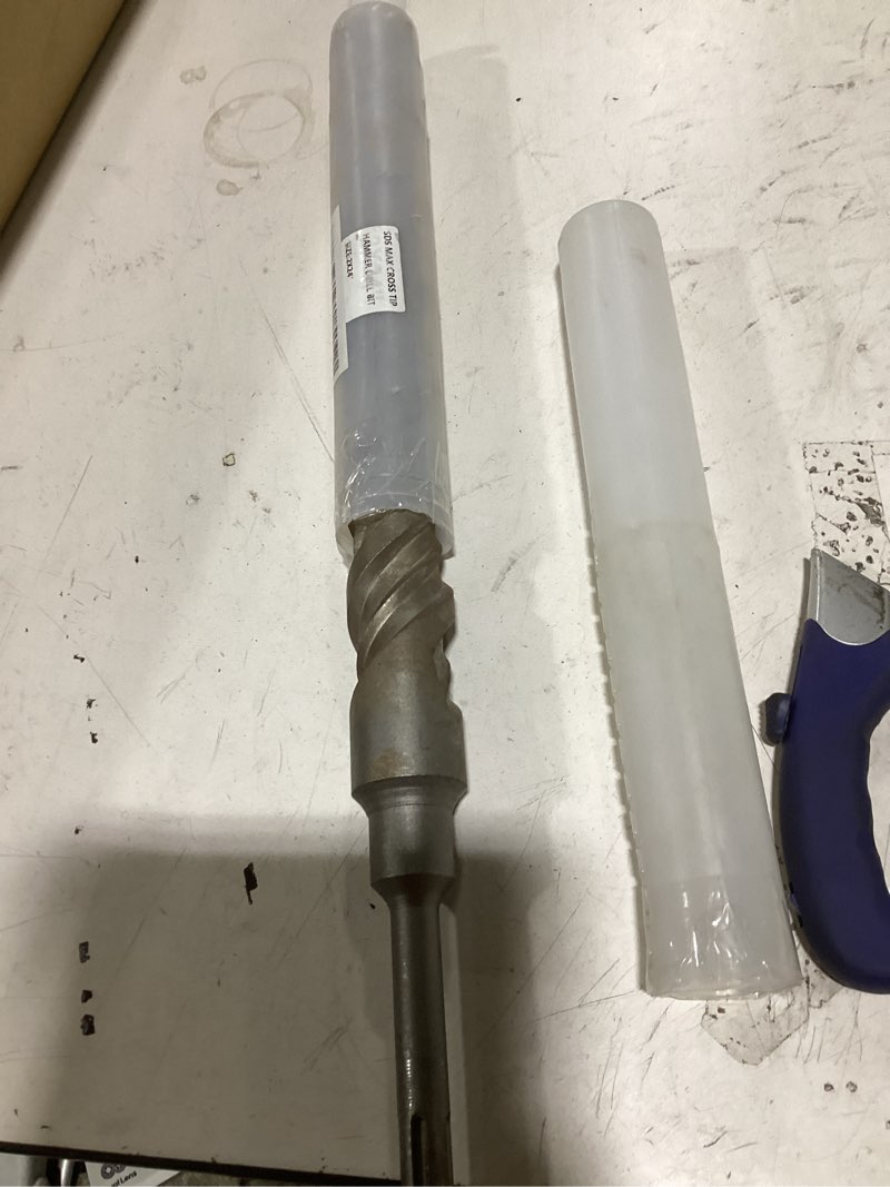 Condition photo showing Good Condition for 2 in x 24 in sds max bits, rotary hammer, carbide, masonry drill bits for concrete, stone and brick, sds max hammer double flute, concrete drill bit 2 in 24 inch long