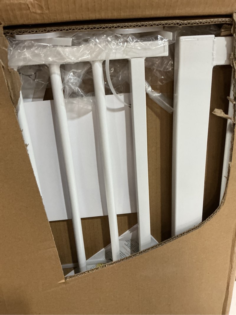 Condition photo showing Good Condition for lumizone extra tall cat gate 55.12" high pressure mounted extra wide 2025 new (17 sizes) 1.37" gap no drilling auto-close one-handed operation tall pet gate for dogs(white, 55.12" h x 26.18"-29.91" w) 55.12" h-white 26.18"-29.91" w