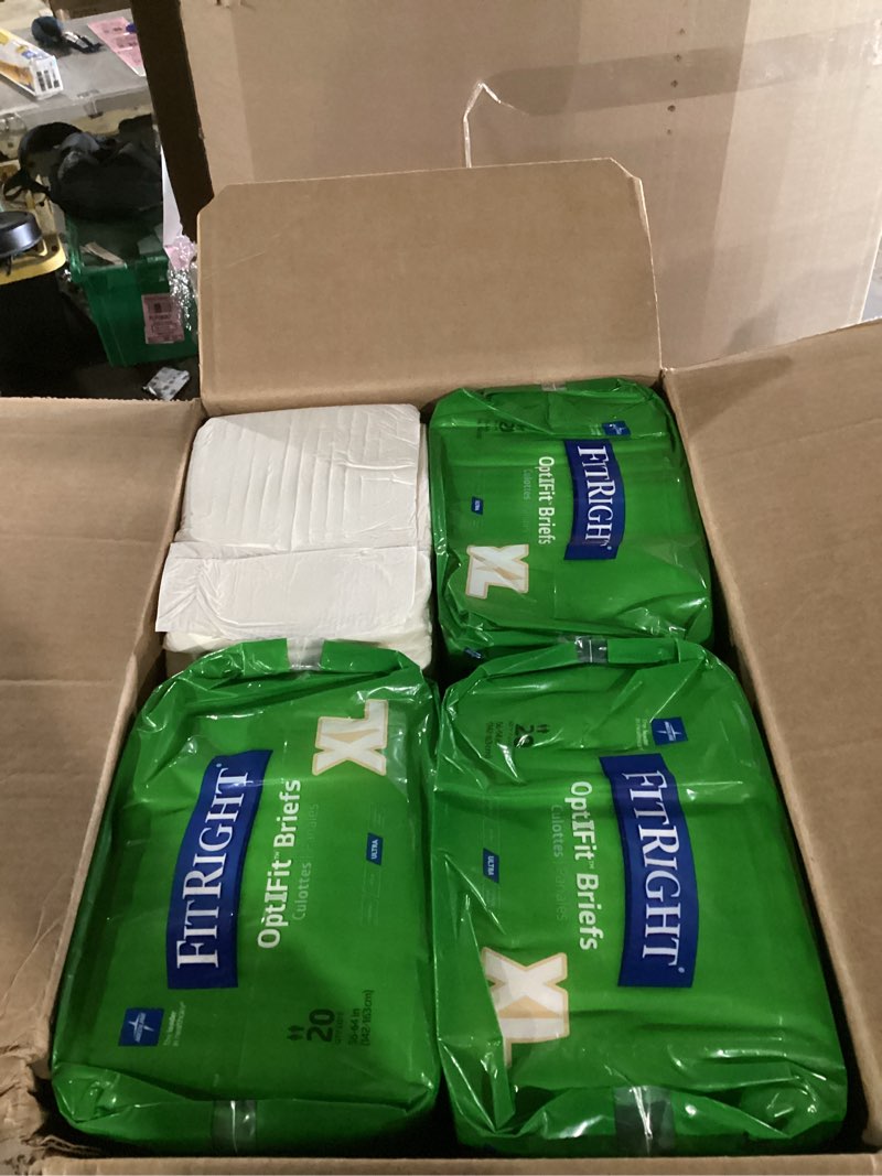 Condition photo showing Good Condition for fitright optifit briefs  ultra absorbency  disposable adult briefs with tabs  x-large  56 - 64   20 count