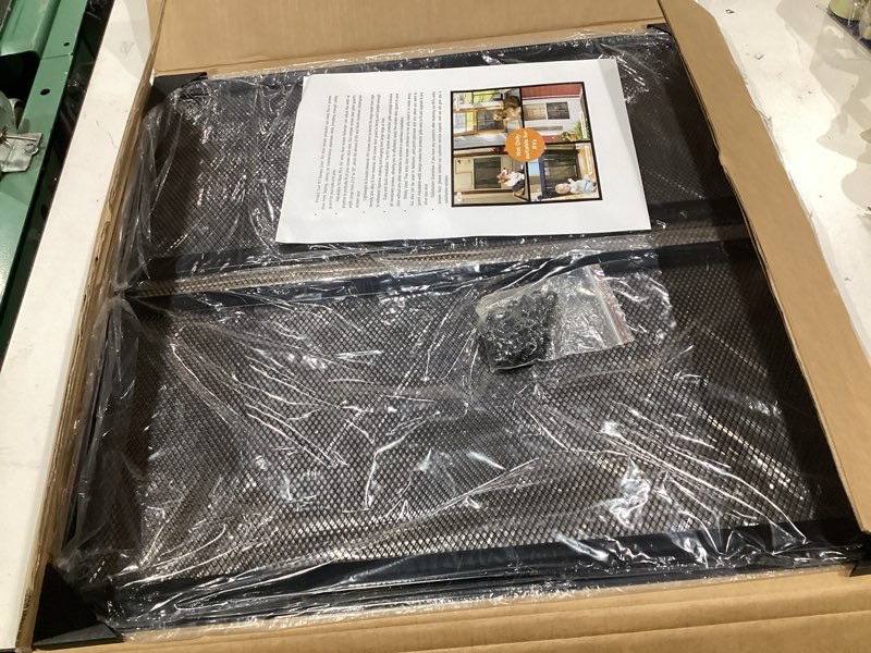 Condition photo showing Good Condition for premium rv screen door protector, lightweight adjustable 22"- 35" rv entry screen door grille, metal screen door guard for rv, camper, yard, garden