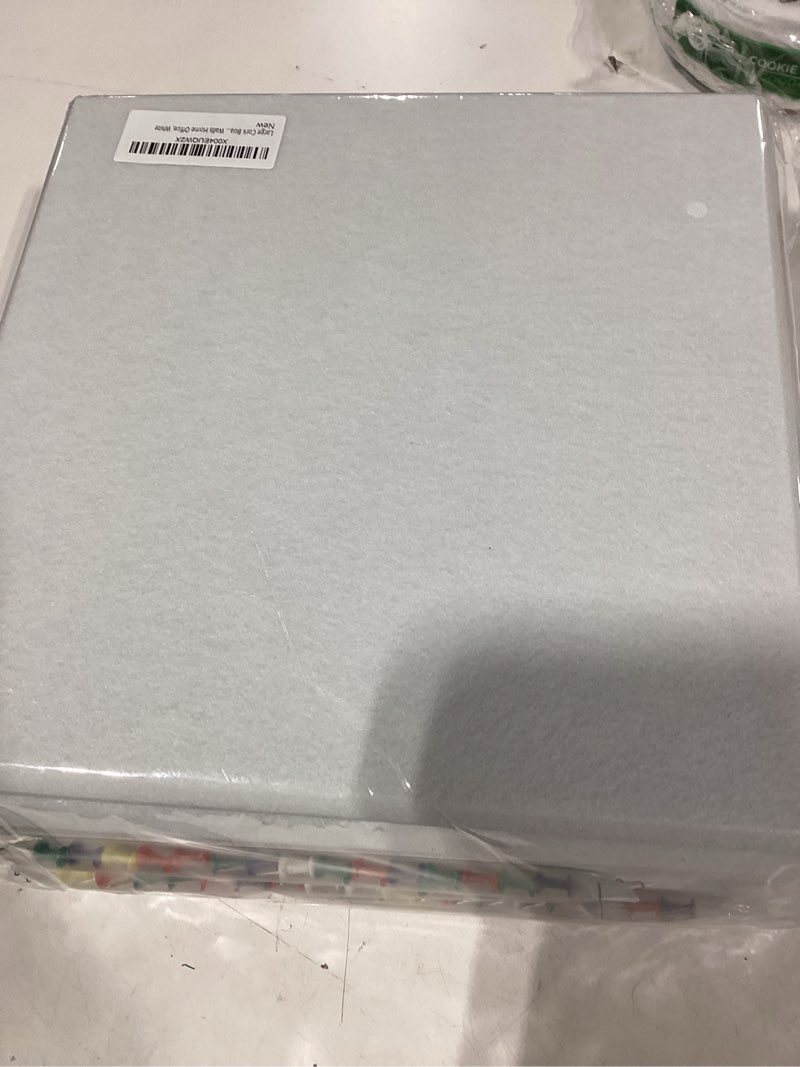 Condition photo showing Good Condition for Large Cork Board Felt Wall Tiles, 47"x35" 12 Pack Felt Bulletin Board Pin Board with 48 Safe Removable Adhesive Tabs, 60 Push Pins, Alternative Cork Board for Walls Home Office, White White 12 PACK