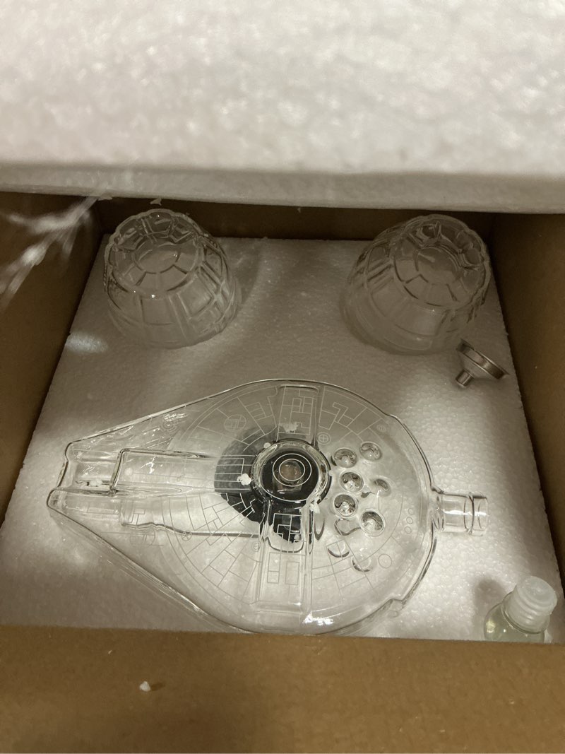 Condition photo showing New/Like New for Galactic Cruiser Birthday Gifts for Men Dad, Galaxy Spaceship Whiskey Decanter Sets for Men, Spacecraft Limited Edition, 2 Cockpit Shape Glasses, Unique Guys Brother Gift Idea, Liquor Bar, Anniversary